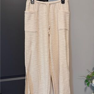 Roxy Wide Leg Pants in Cream